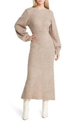 AWARE by VERO MODA Angalina Long Sleeve Maxi Sweater Dress in Cobblestone