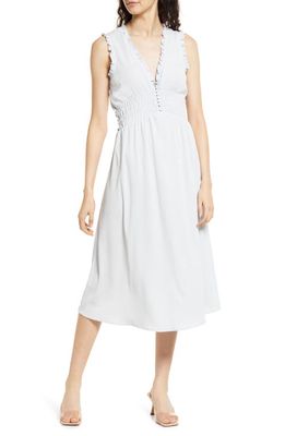 AWARE by VERO MODA Tami Recycled Polyester Midi Dress in Arctic Ice