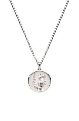 Awe Inspired Mini Joan of Arc Coin Pendant Necklace in Sterling Silver