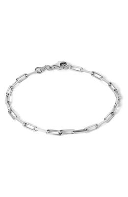 Awe Inspired Paper Clip Chain Bracelet in Sterling Silver
