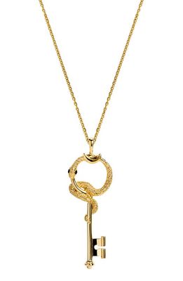 Awe Inspired The Gate of Hades Key Pendant Necklace in Gold Vermeil