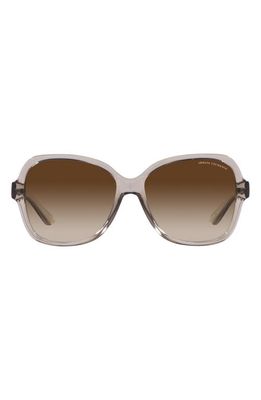 AX Armani Exchange 57mm Gradient Square Sunglasses in Light Blue