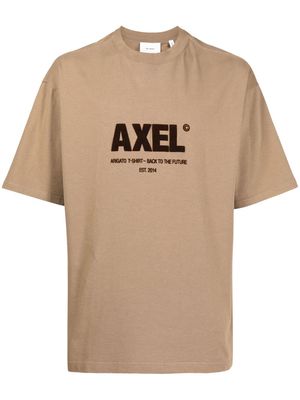Axel Arigato Adios logo-print T-shirt - Brown