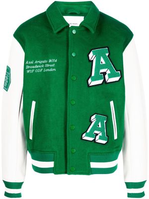 Axel Arigato appliqué-lettering bomber jacket - Green