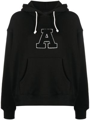 Axel Arigato College A appliquéd hoodie - Black