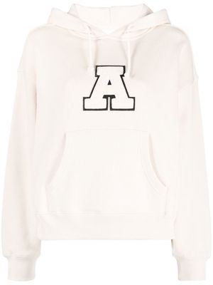 Axel Arigato College A appliquéd hoodie - Neutrals