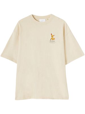 Axel Arigato deer-print organic-cotton T-shirt - Neutrals