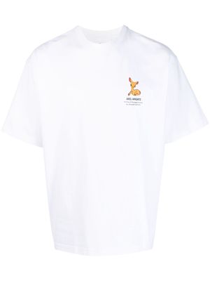 Axel Arigato deer-print organic-cotton T-shirt - White