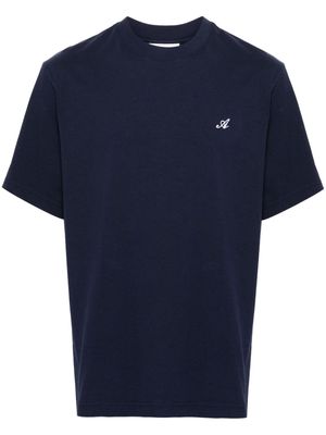 Axel Arigato embroidered-logo cotton T-shirt - Blue