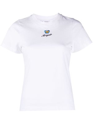 Axel Arigato embroidered-logo short-sleeve T-shirt - White