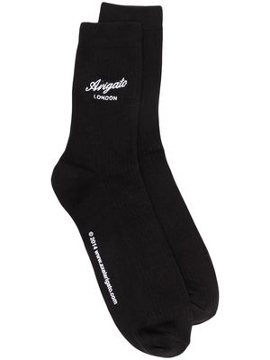Axel Arigato embroidered-logo socks - Black