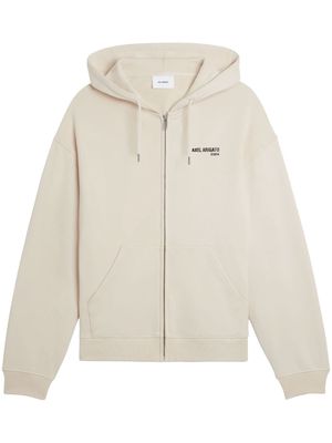 Axel Arigato Field logo-print cotton hoodie - Neutrals