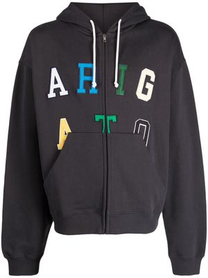 Axel Arigato Legend logo-appliqué hoodie - Blue