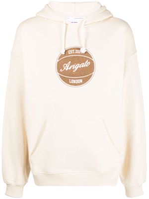 Axel Arigato logo-appliqué organic cotton hoodie - Neutrals