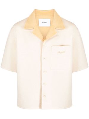 Axel Arigato logo-embroidered knitted shirt - Neutrals