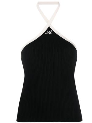 Axel Arigato logo-motif halter-neck top - Black