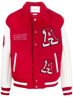 Axel Arigato logo patch bomber jacket - Red