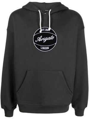 Axel Arigato logo patch drawstring hoodie - Black