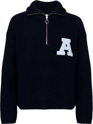 Axel Arigato logo patch high-neck jumper - Blue