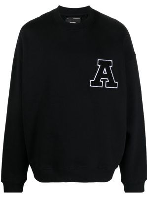 Axel Arigato logo-patch organic cotton sweatshirt - Black