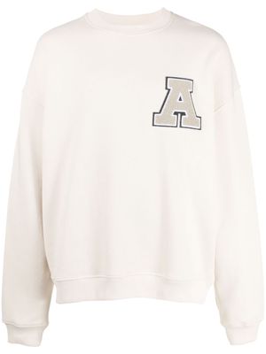 Axel Arigato logo-patch organic-cotton sweatshirt - Neutrals