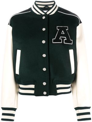 Axel Arigato logo-patch varsity jacket - Green