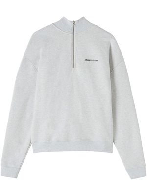 Axel Arigato logo-print half-zip sweatshirt - Grey