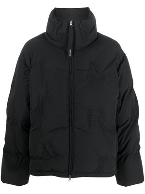 Axel Arigato Monogram zip-up padded jacket - Black