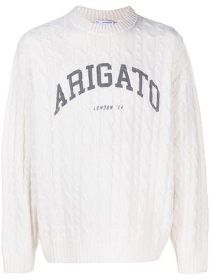 Axel Arigato Prime cable-knit wool-blend jumper - Neutrals