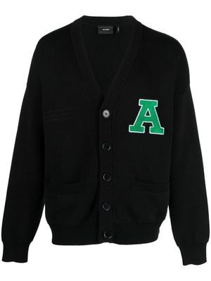 Axel Arigato Singular logo-embroidered cardigan - Black