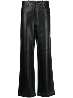 Axel Arigato Spencer straight-leg leather trousers - Black