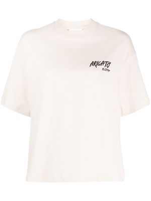 Axel Arigato Tag logo-print T-shirt - Neutrals