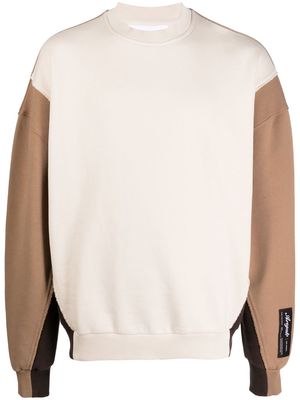 Axel Arigato two-tone organic-cotton sweatshirt - Neutrals