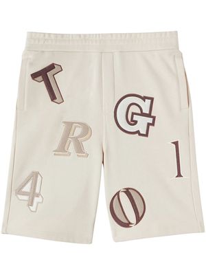 Axel Arigato Typo organic cotton track shorts - Neutrals