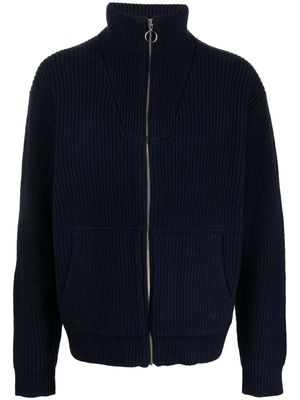 Axel Arigato zip-up wool cardigan - Blue
