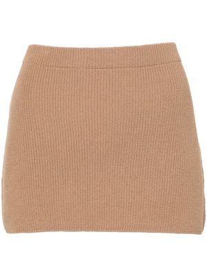 Aya Muse Agos knitted miniskirt - Brown