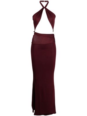 Aya Muse Aufala cut-out gown - Red