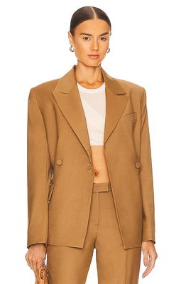 Aya Muse Calden Blazer Jacket in Brown