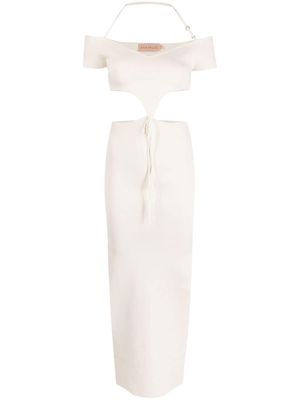 Aya Muse Capera off-shoulder cut-out dress - White