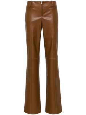 Aya Muse Cida faux-leather trousers - Brown