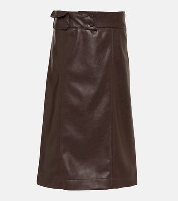 Aya Muse Eyeria faux leather midi skirt