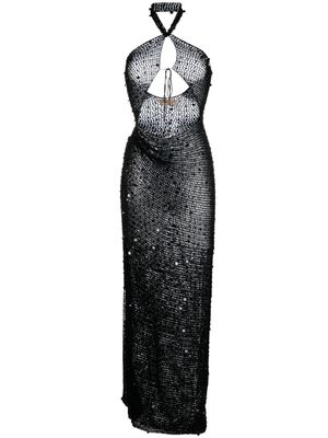 Aya Muse Gyra halterneck cut-out maxi dress - Black