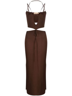 Aya Muse Lapponi cut-out knitted dress - Brown
