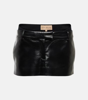 Aya Muse Oloma faux leather miniskirt