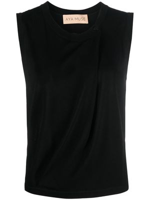 Aya Muse sleeveless knitted top - Black
