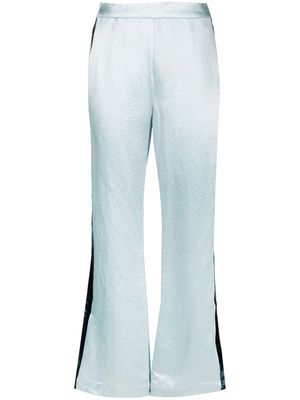 Ayda x Browns Max stripe-detail flared track pants - Blue