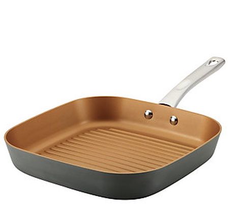 Ayesha Curry 11.25" Hard-Anodized Aluminum Deep Grill Pan