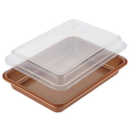 Ayesha Curry Bakeware 9" x 13" Covered Cake Pan - Copper