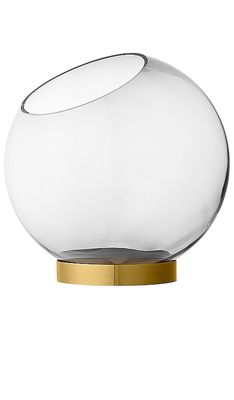 AYTM Large Globe Vase with Stand in Black.