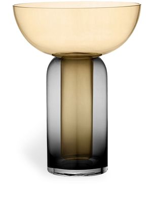 AYTM Torus large glass vase - BLACK/AMBER